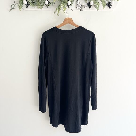 Athleta Balance Mini Long Sleeve Dress Black Size Large 173884 - Picture 2 of 3